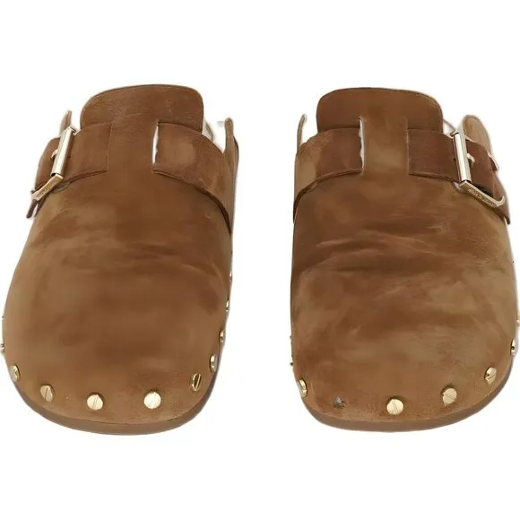 Veronica Beard Fern 2 Shearling Clog Caramel Women's Shoes Size 9