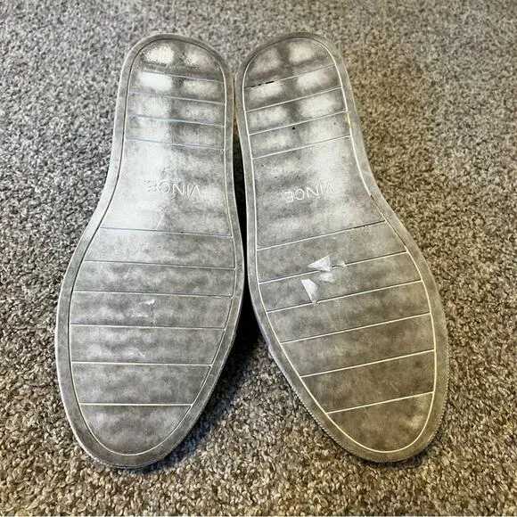 Vince Nelson Slip On Smooth Leather Sneakers Shoes Navy Blue 8/ 38