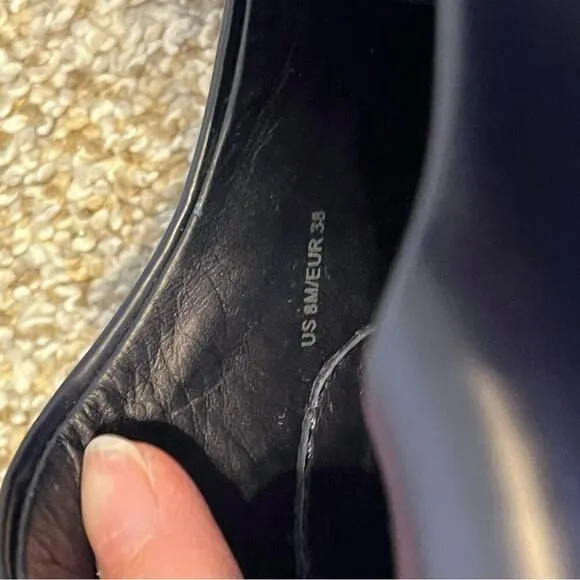 Vince Nelson Slip On Smooth Leather Sneakers Shoes Navy Blue 8/ 38