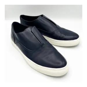 Vince Nelson Slip On Smooth Leather Sneakers Shoes Navy Blue 8/ 38