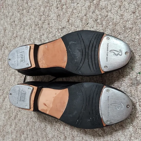 🕸Vintage Bloch Techno Tap Black Leather 11 Shoes