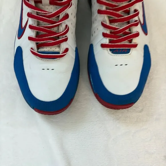 Vintage Nike Air Total‎ Package Basketball Shoes Men's Sz 8 Red White Blue