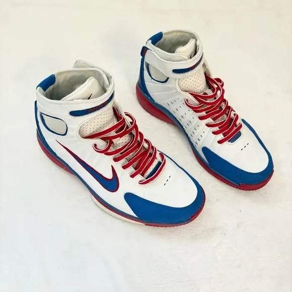 Vintage Nike Air Total‎ Package Basketball Shoes Men's Sz 8 Red White Blue