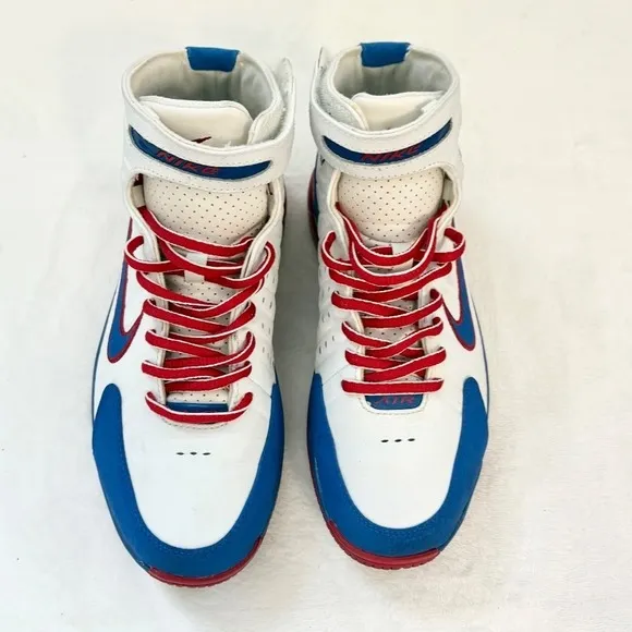 Vintage Nike Air Total‎ Package Basketball Shoes Men's Sz 8 Red White Blue