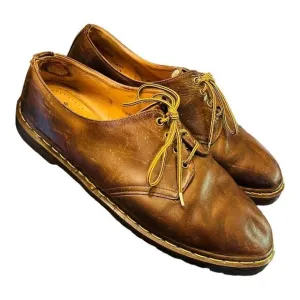 Vintage Dr. Martens made in England Airwair Oxford Shoes Brown Leather Size 15
