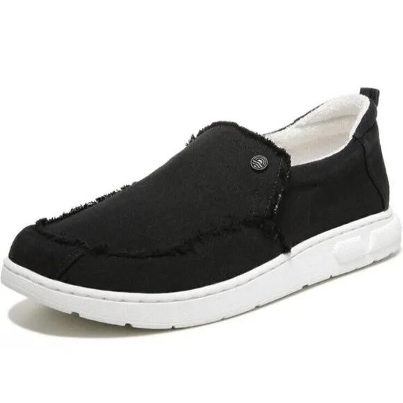 Vionic Beach Seaview Casual Mens 8 Slip Black Sneakers Arch Support‎ New