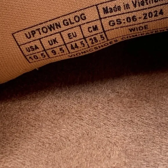Vionic Mens Size 10.5 W Tan Uptown Clog Suede Slip-On Mules Casual Shoes