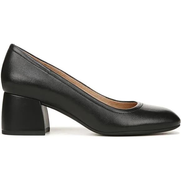 Vionic Women's Black Nappa Leather Carmel Heels Pumps Shoes Size 8.5 NWOT