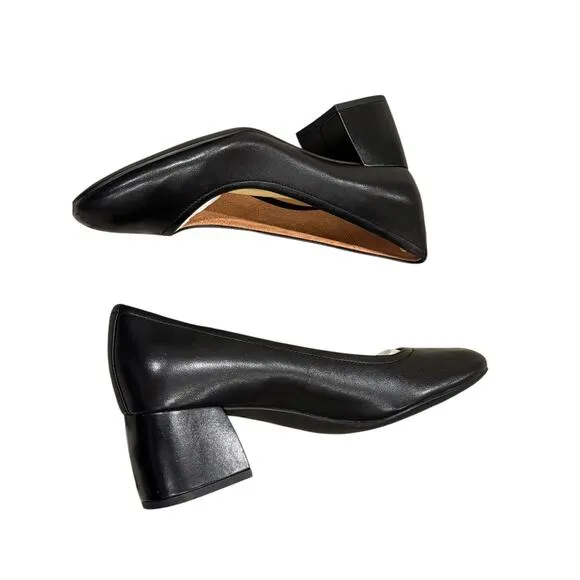 Vionic Women's Black Nappa Leather Carmel Heels Pumps Shoes Size 8.5 NWOT