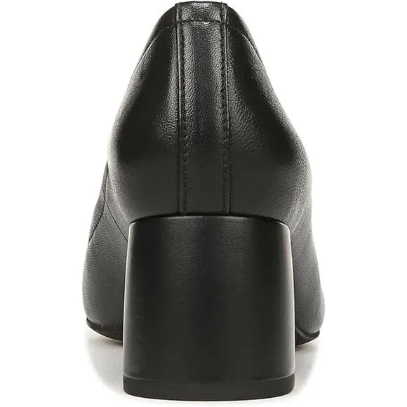 Vionic Women's Black Nappa Leather Carmel Heels Pumps Shoes Size 8.5 NWOT