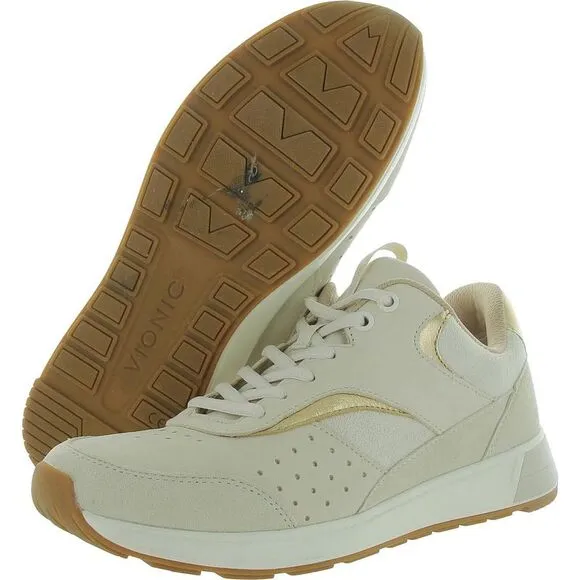 Vionic Womens Nova Ivory Suede Athletic and Training Shoes Sneakers NWOB