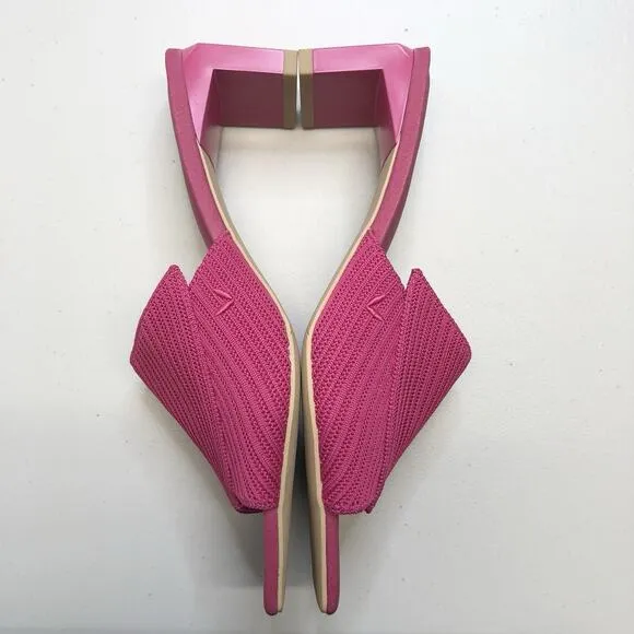 Vivaia Jade Square Toe Wide Band Heeled Sandal Pitaya Pink Women's Size 40