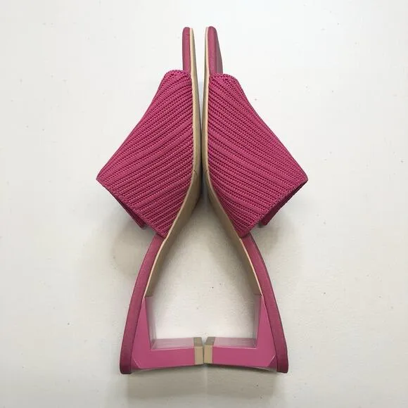 Vivaia Jade Square Toe Wide Band Heeled Sandal Pitaya Pink Women's Size 40