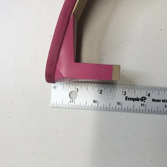 Vivaia Jade Square Toe Wide Band Heeled Sandal Pitaya Pink Women's Size 40