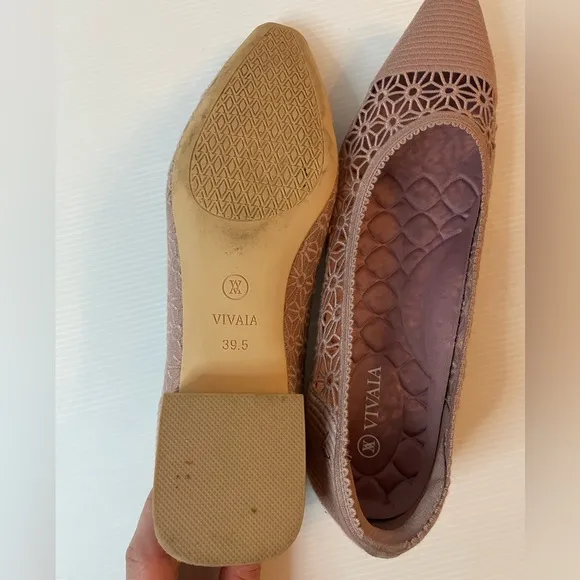 Vivaia Small Square-Toe Mesh Heels (Maelyn) Size EU 39.5 US 8.5