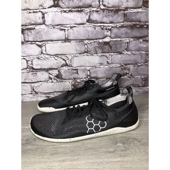 Vivobarefoot Primus Trail Firm Ground Black Mesh Running Shoes Men Sz 47EU/13.5M
