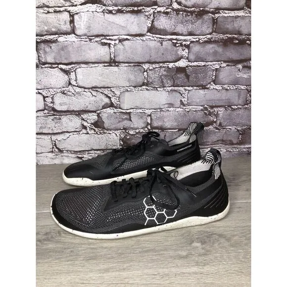Vivobarefoot Primus Trail Firm Ground Black Mesh Running Shoes Men Sz 47EU/13.5M