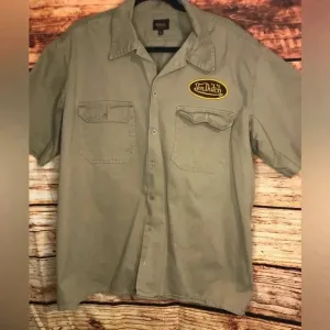 Von Dutch Mens Button Down Mechanic Shirt size XL