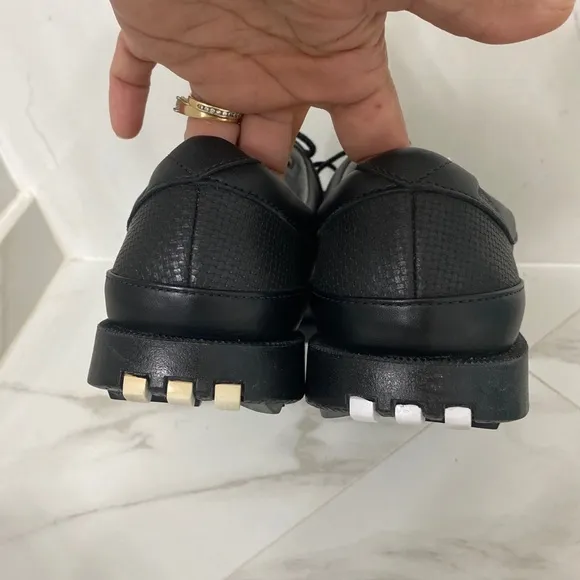 Vtage Adidas Golf Z-TraXion Black Leather golf Shoes Size 8.5