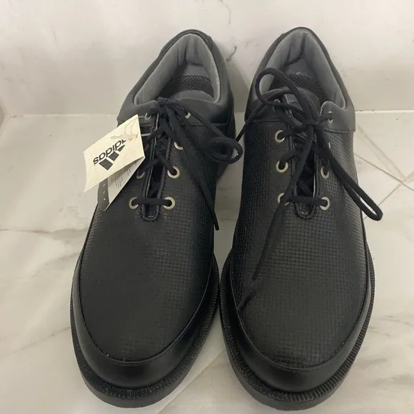 Vtage Adidas Golf Z-TraXion Black Leather golf Shoes Size 8.5
