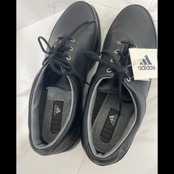 Vtage Adidas Golf Z-TraXion Black Leather golf Shoes Size 8.5