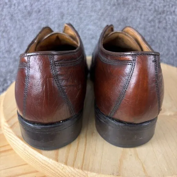 Vtg Regal Oxford Leather Shoe Mens 8 Extra Wide Brown Cap Toe Leather Lined