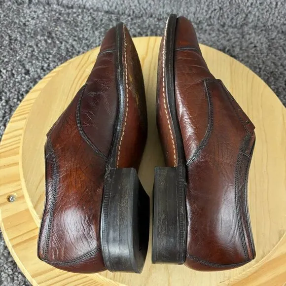Vtg Regal Oxford Leather Shoe Mens 8 Extra Wide Brown Cap Toe Leather Lined