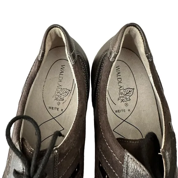 Waldlaufer | Brown Extra Wide Width Lace Up Shoes Size UK 6 US 8.5