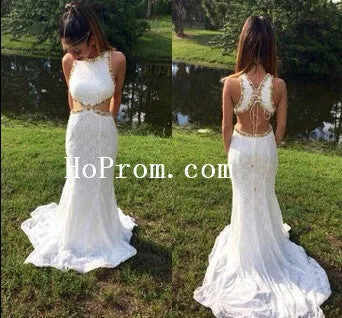 Whtie Gold Prom Dress,Floor Length Prom Dress,Evening Dress