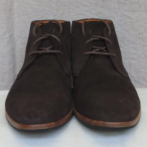 WOLF &amp; SHEPHERD Striker Suede Leather Ankle Chukka Boots SIZE 8.5 Dark Brown