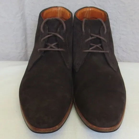 WOLF &amp; SHEPHERD Striker Suede Leather Ankle Chukka Boots SIZE 8.5 Dark Brown