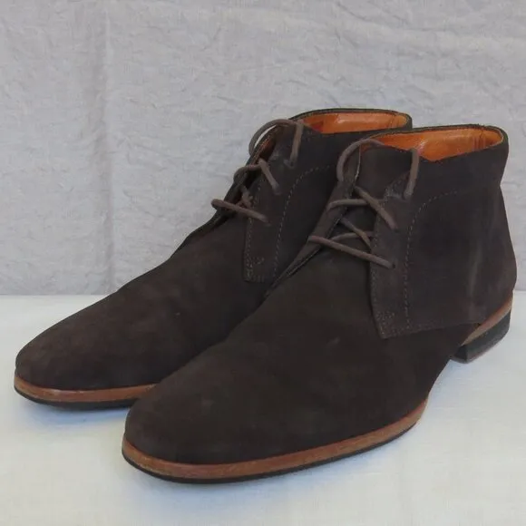 WOLF &amp; SHEPHERD Striker Suede Leather Ankle Chukka Boots SIZE 8.5 Dark Brown