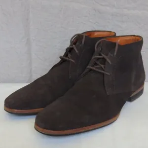 WOLF &amp; SHEPHERD Striker Suede Leather Ankle Chukka Boots SIZE 8.5 Dark Brown
