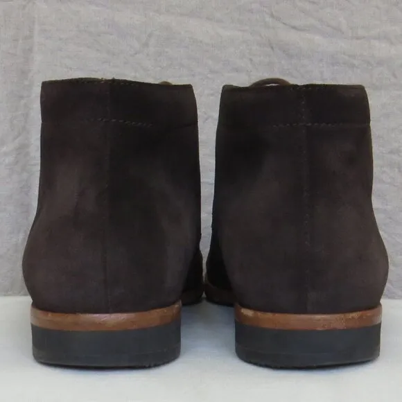 WOLF &amp; SHEPHERD Striker Suede Leather Ankle Chukka Boots SIZE 8.5 Dark Brown