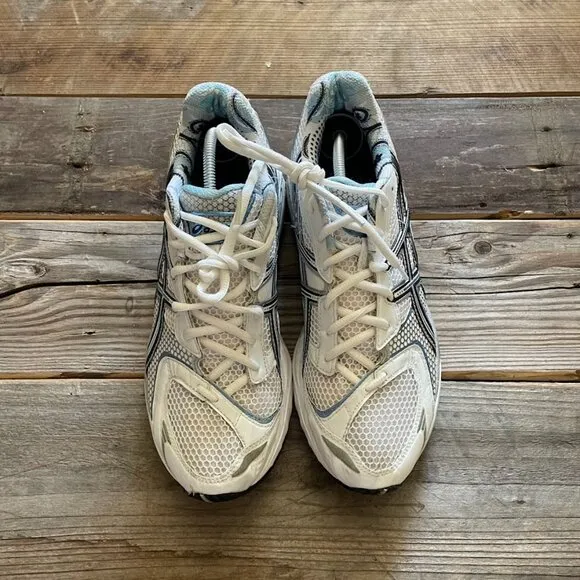 Women Size 12/Sz 10.5 Men Asics Gel Kayano 15 White Light Blue Running Shoes