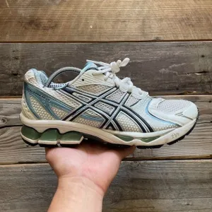 Women Size 12/Sz 10.5 Men Asics Gel Kayano 15 White Light Blue Running Shoes