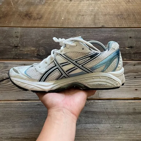 Women Size 12/Sz 10.5 Men Asics Gel Kayano 15 White Light Blue Running Shoes