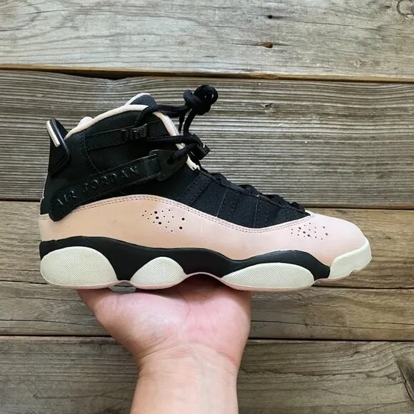 Women Size 8.5 / Size 7 Youth Nike Air Jordan 6 Rings Pink Foam Basketball Shoes