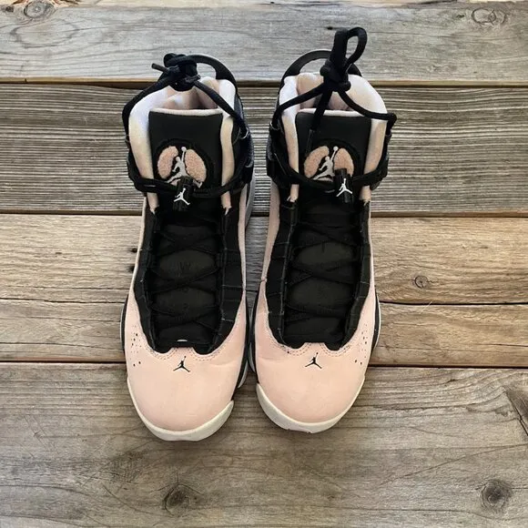Women Size 8.5 / Size 7 Youth Nike Air Jordan 6 Rings Pink Foam Basketball Shoes