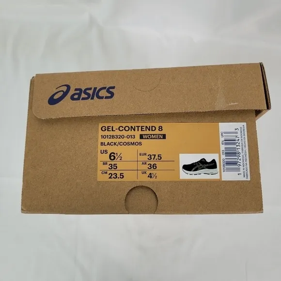 Women's ASICS GEL-Contend® 8 Athletic Shoes Black/Cosmos Size 6.5 New In Box