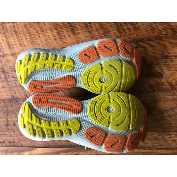 Women's Brooks Glycerin 21 Running Shoes Size 7.5 wide Beige Blue