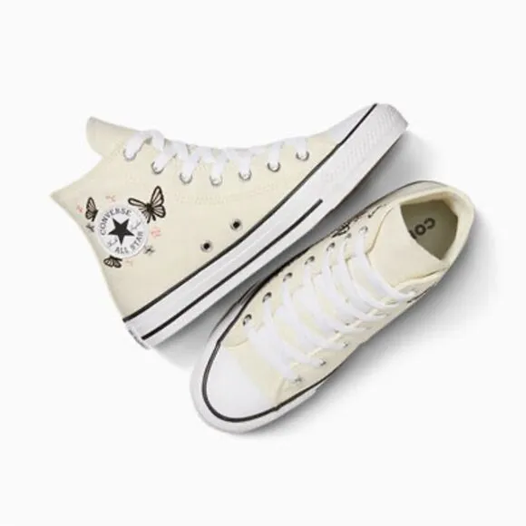 Women’s Converse Chuck Taylor All Star Butterflies Hightop Sneaker Shoes Size 8