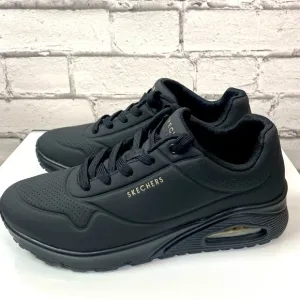 Womens Sketchers Uno Stand On Air Black Sneakers Size 9.5 EUC Black Running Shoe