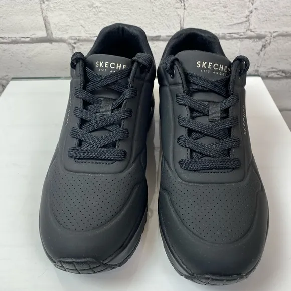Womens Sketchers Uno Stand On Air Black Sneakers Size 9.5 EUC Black Running Shoe
