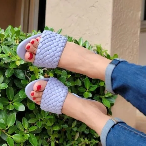 Women's High Heel Mule Sandals Periwinkle Color