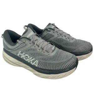 X-Wide HOKA Bondi 7 Running Trainers/Shoes, Men’s 13EE, Gray
