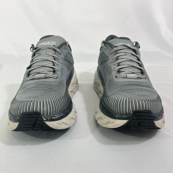 X-Wide HOKA Bondi 7 Running Trainers/Shoes, Men’s 13EE, Gray
