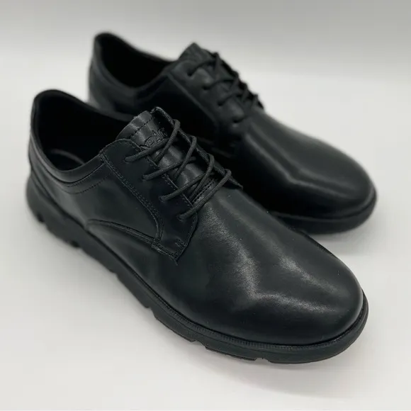 XPACS Mens Genuine Leather Orthopedic Oxford Shoes Black size 12