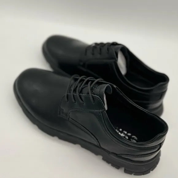 XPACS Mens Genuine Leather Orthopedic Oxford Shoes Black size 12